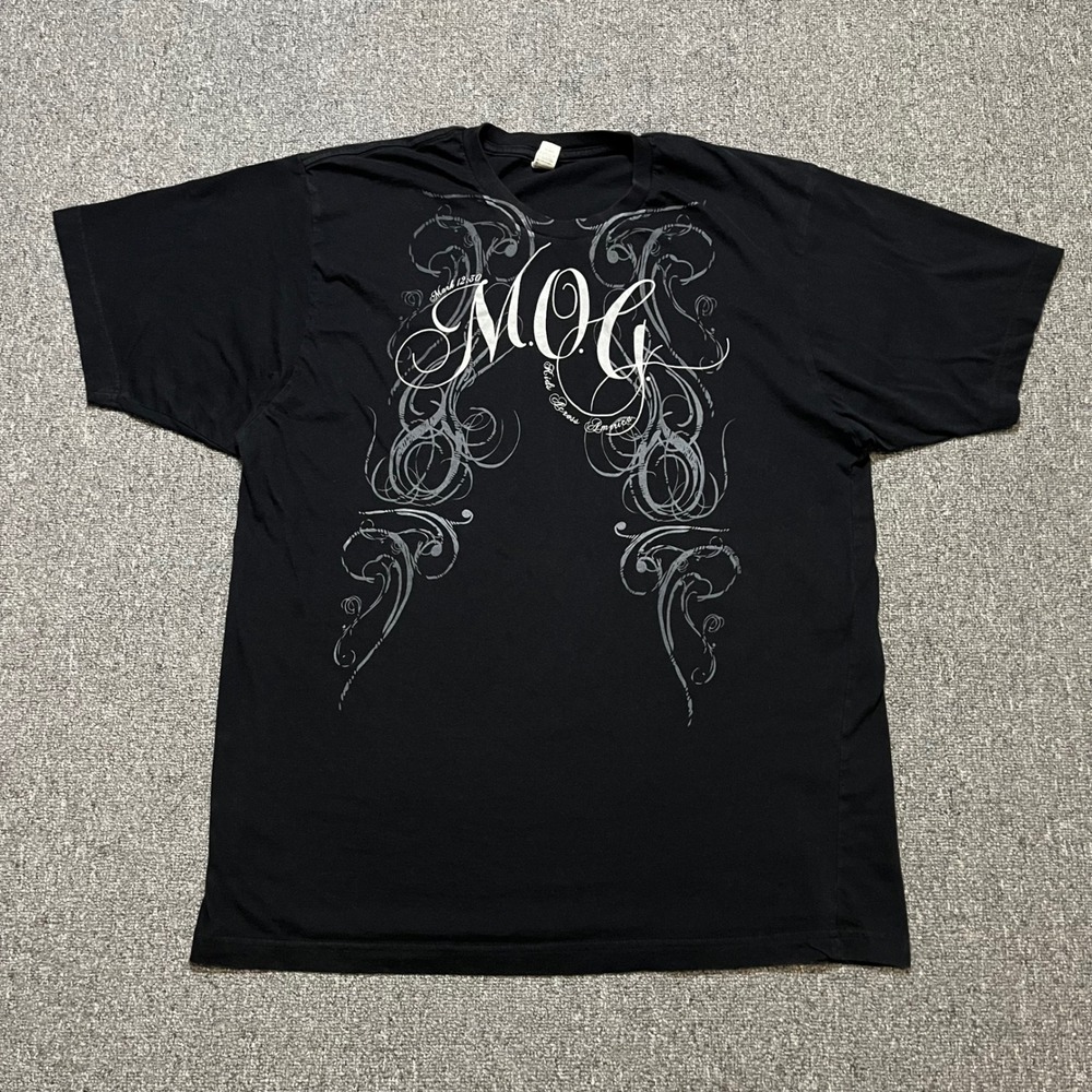 Y2K‎ Anvil MOG Mens Black Graphic T Shirt XL Kids Across America
